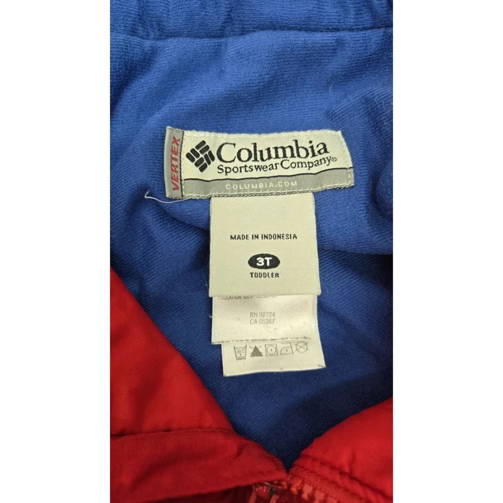 Columbia Toddler Snow Pants Bib Size 3T Insulated Red